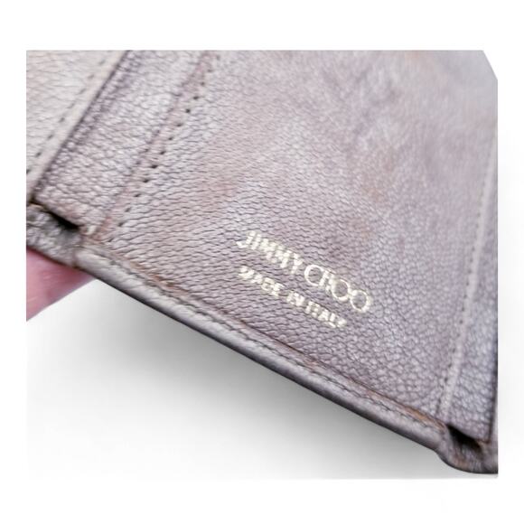 JIMMY CHOO Metallic Leather Gold Stars Tri-Fold Wallet 40718070 - Picture 10 of 12